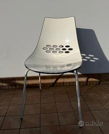 4 Sedie Calligaris Jam bianche e grigie