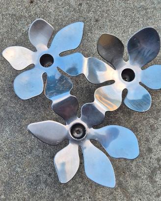 Porta candele a 3 basi  in acciaio inox