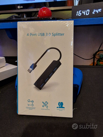 Hub USB 3.0 4 porte adattatore notebook pc mac