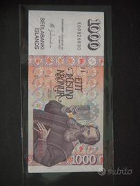Banconota Islanda 2001 Kronur 1000