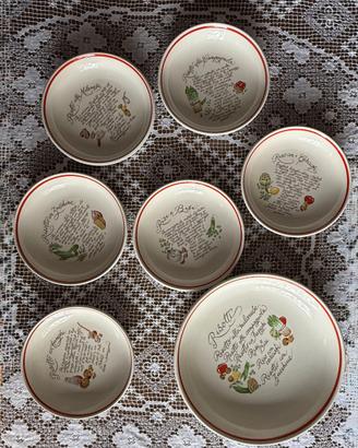 Servizio Risotto Vintage STOVIT Ceramica 7 Pezzi