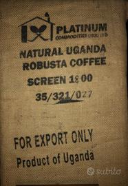 Quadro anticato Caffè e sacco Juta caffè