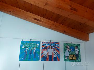 quadri moderni su tela 40x40 set 3 pezzi