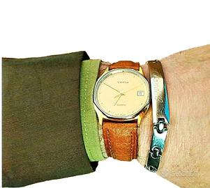 OROLOGIO WYLER VETTA Placcato Oro Unisex FUNZIONA