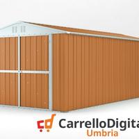 Box garage auto Acciaio 327x611 19mq legno chiaro
