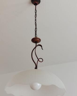 Lampadario classico in ferro battuto