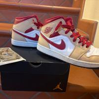 nike jordan 1 mid red cardinal