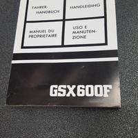 USO E MANUTENZIONE MANUALE SUZUKI GSX 600F GSX600F