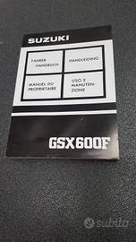 USO E MANUTENZIONE MANUALE SUZUKI GSX 600F GSX600F