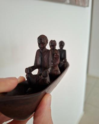 statuetta in legno africana Barca