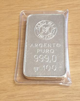 LINGOTTO ARGENTO 999_1000 MARIO VILLA. 