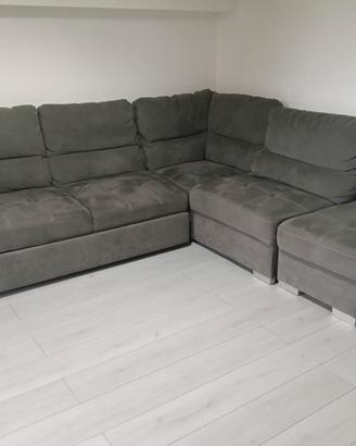 DIVANO ANGOLARE CON  LETTO E ISOLA CONTENITORE