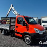 Iveco daily 35C14 gru e cassone fisso 2012 METANO