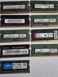 Memorie Ram DDR4 da 8 Gb - usate e testate