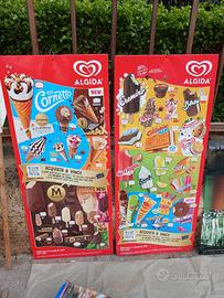 Insegne tabelle prezzario gelati Algida