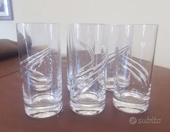 6 bicchieri di cristallo 