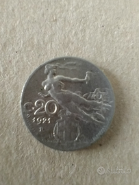 Moneta da 20 centesimi di Lire del 1921