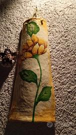 tegola antica dipinda a mano 