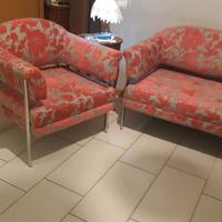 Divano 2 posti e poltrona abbinata vintage