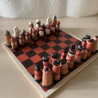 Scacchiera vintage artigianale etnica terracotta