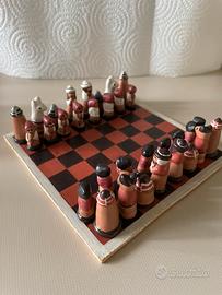 Scacchiera vintage artigianale etnica terracotta