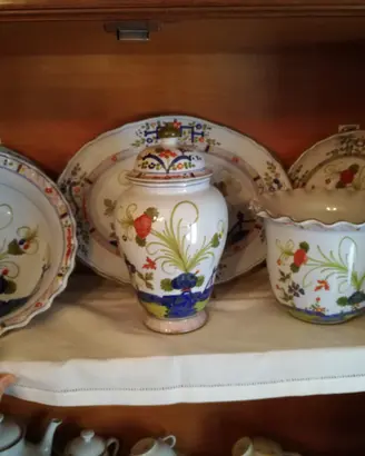 Set vasi in ceramica fiori garofano Faenza CACF