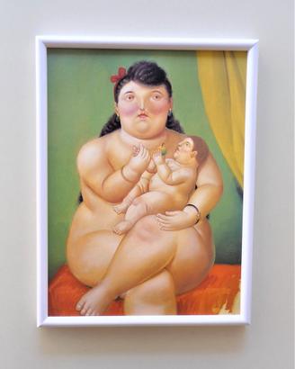 Quadro Madre e bambino di Botero con cornice