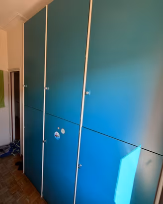 Armadio 6 ante blu ottanio