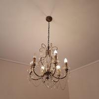 lampadario cristallo casa lume luce camera  vintag