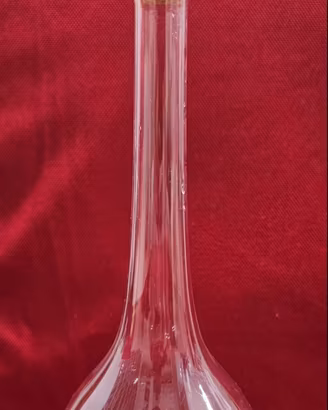 Bottiglia artigianale decorativa in vetro soffiato