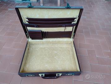 Valigetta rigida vintage vera pelle