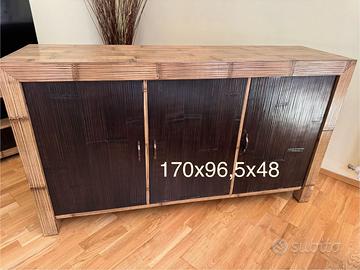 MOBILE CREDENZA IN BAMBOO- Brand: BORTOLI