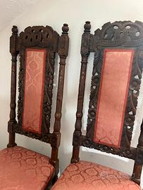 Sedie antiche in legno XIX secolo