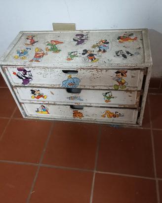 cassettiera Disney vintage