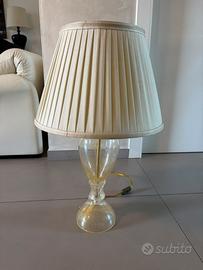 Lampada da tavolo antica vetro soffiato anni 70 80