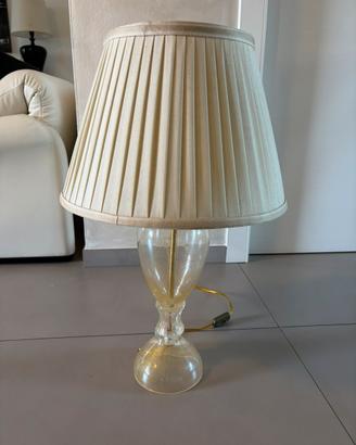 Lampada da tavolo antica vetro soffiato anni 70 80