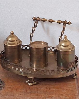 Calamaio Antico  in Bronzo e Ottone (Fine '800)