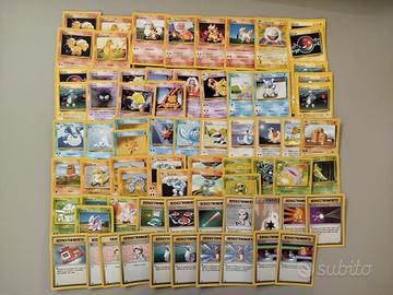 lotto carte Pokemon vintage set base collezione 