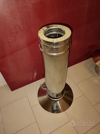 Tubo di acciaio coinb.+ scossalina x stufa pellet