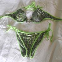 Bikini D&G 2 pezzi costume leopardato verde
