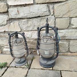 coppia lampade a olio antiche 