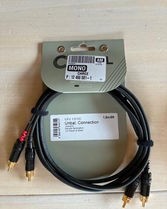 Coppia di cavi RCA Cordial, nuovi