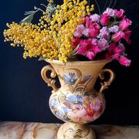 Vaso di design vintage 26 cm con effetto craquele'
