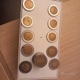 20 monete 500 lire bimetalliche 