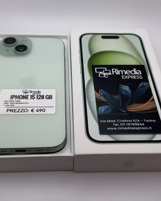 iPhone 15 128GB verde usato garanzia 