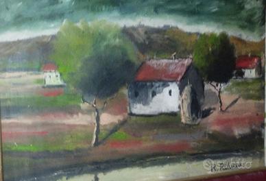 QUADRO AUTORE R.PILUDU   Anni '50