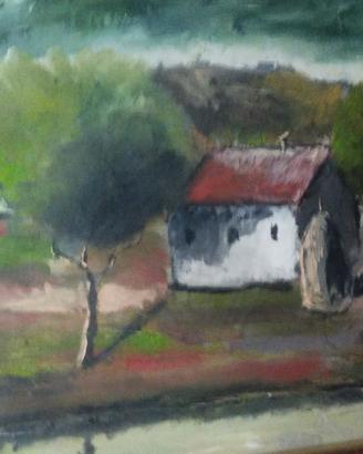 QUADRO AUTORE R.PILUDU   Anni '50
