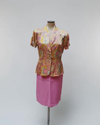 tailleur con Gonna MIMMINA in seta vintage