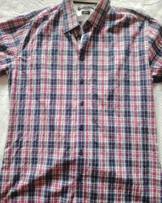 camicia lunga da uomo multicolore 