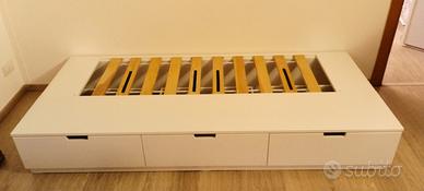 Letto IKEA NORDLI  - 90 x 200 - Bianco